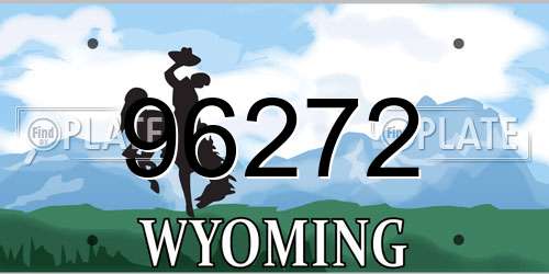96272 Wyoming License Plate