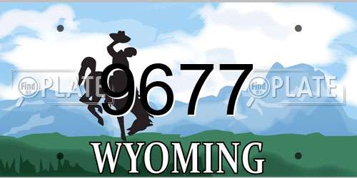 9677 Wyoming License Plate