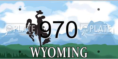 970 Wyoming License Plate
