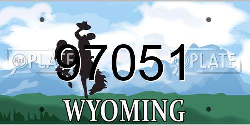 97051 Wyoming License Plate