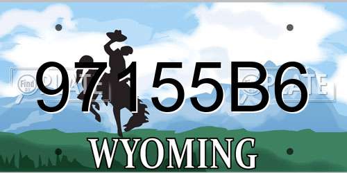 97155B6 Wyoming License Plate
