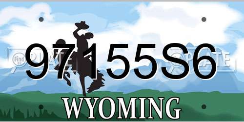 97155S6 Wyoming License Plate