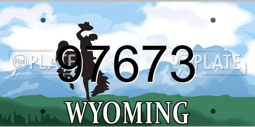 97673 Wyoming License Plate