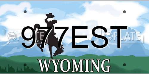 977EST Wyoming License Plate