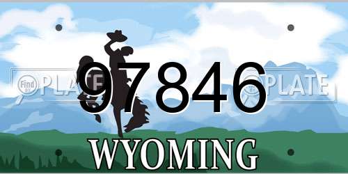97846 Wyoming License Plate
