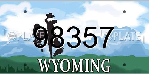 98357 Wyoming License Plate