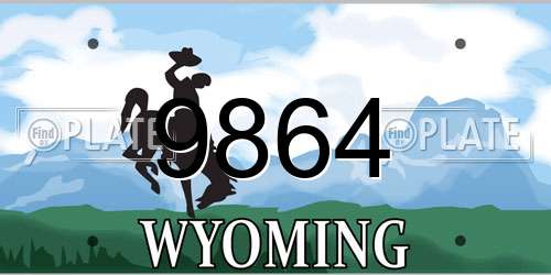 9864 Wyoming License Plate
