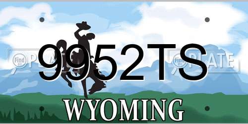9952TS Wyoming License Plate