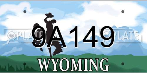 9A149 Wyoming License Plate