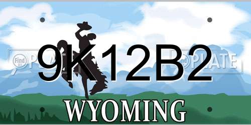 9K12B2 Wyoming License Plate
