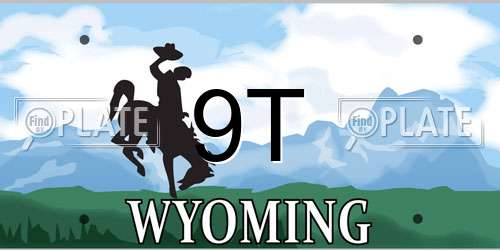9T Wyoming License Plate
