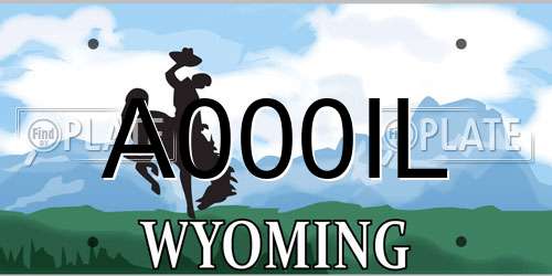 A000IL Wyoming License Plate