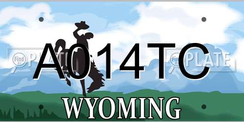 A014TC Wyoming License Plate