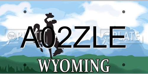 A02ZLE Wyoming License Plate