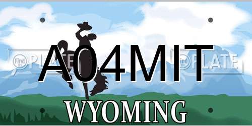 A04MIT Wyoming License Plate