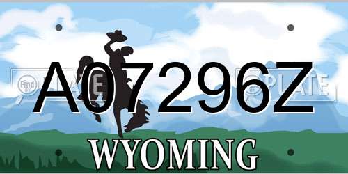 A07296Z Wyoming License Plate