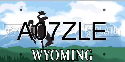 A07ZLE Wyoming License Plate