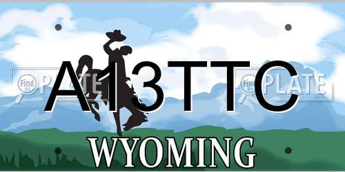 A13TTC Wyoming License Plate