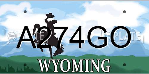 A274GO Wyoming License Plate