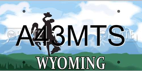 A43MTS Wyoming License Plate
