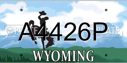 A4426P Wyoming License Plate