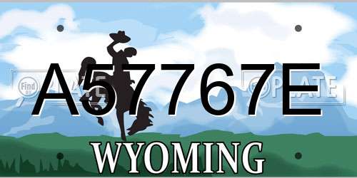 A57767E Wyoming License Plate