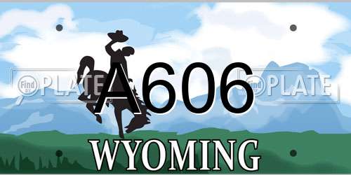 A606 Wyoming License Plate