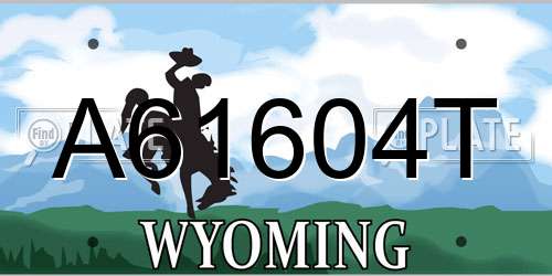 A61604T Wyoming License Plate