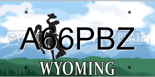 A66PBZ Wyoming License Plate