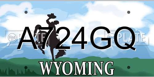 A724GQ Wyoming License Plate