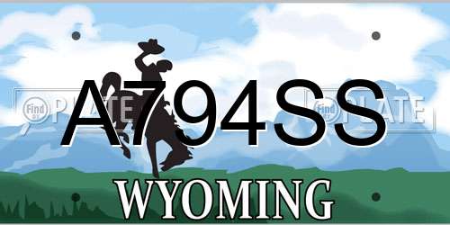 A794SS Wyoming License Plate