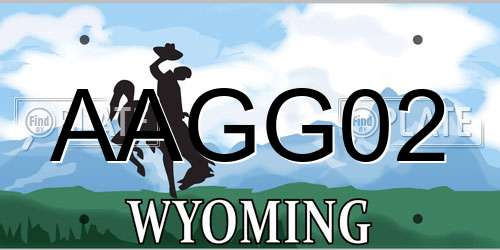 AAGG02 Wyoming License Plate