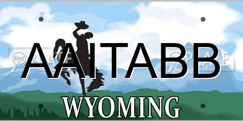 AAITABB Wyoming License Plate