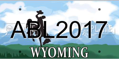 ABL2017 Wyoming License Plate