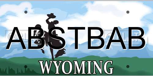 ABSTBAB Wyoming License Plate