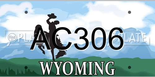 AC306 Wyoming License Plate
