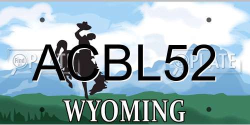 ACBL52 Wyoming License Plate
