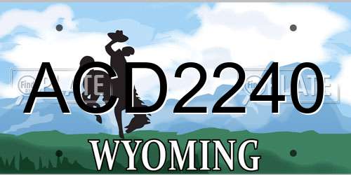 ACD2240 Wyoming License Plate