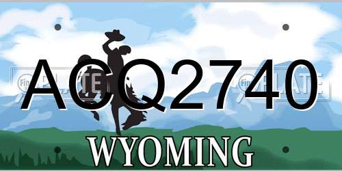 ACQ2740 Wyoming License Plate