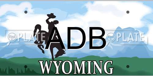 ADB Wyoming License Plate