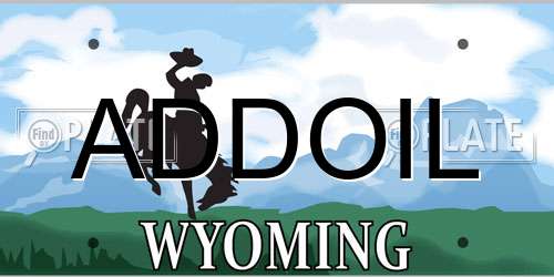 ADDOIL Wyoming License Plate