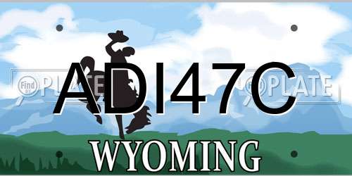 ADI47C Wyoming License Plate