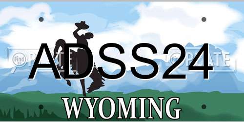 ADSS24 Wyoming License Plate