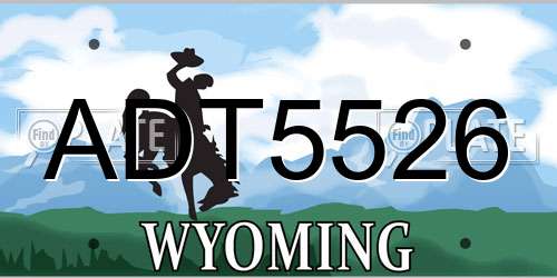 ADT5526 Wyoming License Plate