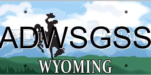 ADWSGSS Wyoming License Plate