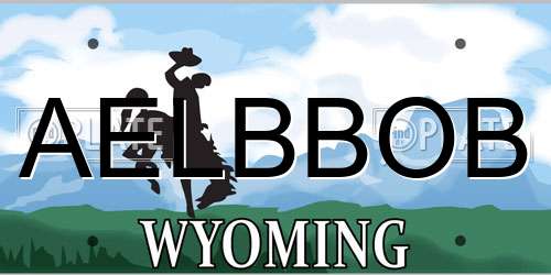 AELBBOB Wyoming License Plate