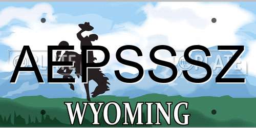 AEPSSSZ Wyoming License Plate