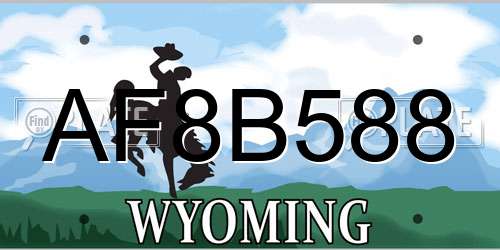 AF8B588 Wyoming License Plate