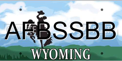 AFBSSBB Wyoming License Plate