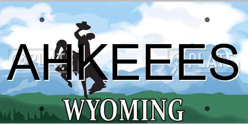 AHKEEES Wyoming License Plate